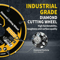 Revvstark 4.5in Diamond Cut Off Wheel 7/8" Arbor Metal Cutting Disc by Deal US
