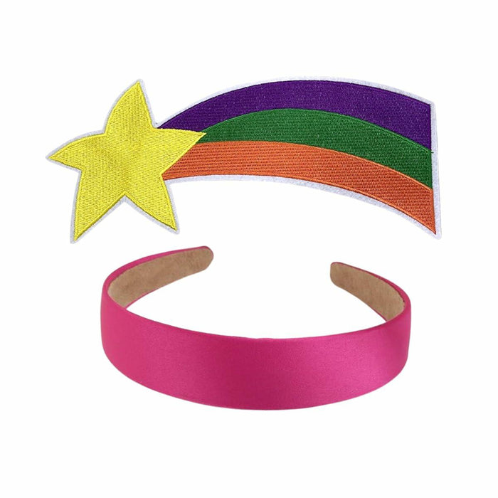 TOMIGO Women Costume Accessories Hot Pink Headband Rainbow Star Patch 1 Count by Deal US