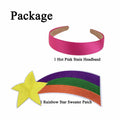 TOMIGO Women Costume Accessories Hot Pink Headband Rainbow Star Patch 1 Count by Deal US
