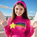 TOMIGO Women Costume Accessories Hot Pink Headband Rainbow Star Patch 1 Count by Deal US