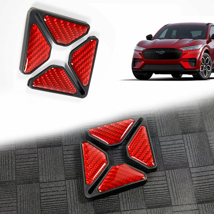 Carbon Fiber Car Door Corner Anti-Collision Strips 2 Pack for Mustang Mach-E by Deal US