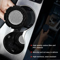 Dickno Car Cup Holder Inserts 2 Pack 2.75in Carbon Fiber Non Slip Silver by Deal US