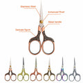 ABAJI Mini Scissors Stainless Steel Blade Metal Handle 2 Pack Office Craft by Deal US