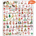 Christmas Temporary Tattoos Bunny Stickers 10 Sheets 100pcs Kids Party by Deal US