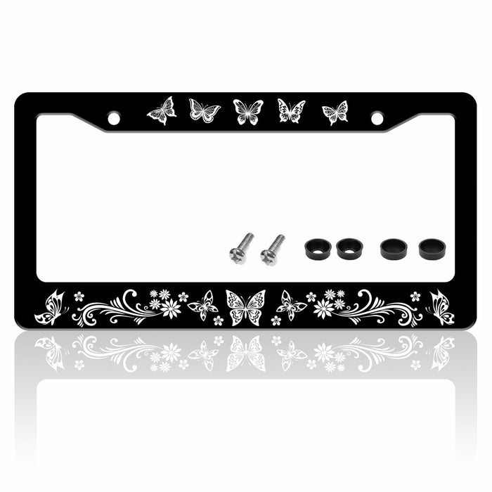 I'd Rather Be Watching Anime License Plate Frame Funny Stainless Steel by Deal US