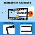I'd Rather Be Watching Anime License Plate Frame Funny Stainless Steel by Deal US