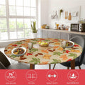 Covers For The Home Deluxe Elastic Edged Vinyl Fitted Table Cover Red Large by Deal US