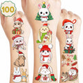Christmas Temporary Tattoos Bunny Stickers 10 Sheets 100pcs Kids Party by Deal US