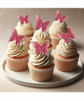 Unbranded x24 3D Double Shad Edible Wafer Butterflies for Cake Cupcakes by Deal US