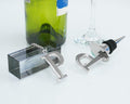 Lutong Letter Gift Set Key Ring Bottle Stopper 2 PCS Silver S by Deal US