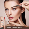 YIWANLLE 3D Microblading Eyebrow Pencil 4 Fork Tip Waterproof Light Brown by Deal US