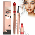 YIWANLLE 3D Microblading Eyebrow Pencil 4 Fork Tip Waterproof Light Brown by Deal US