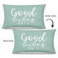 Mingnei Motivational Quote Green Flannel Throw Pillow Cover 12x20 by Deal US
