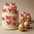 Unbranded x24 3D Double Shad Edible Wafer Butterflies for Cake Cupcakes by Deal US