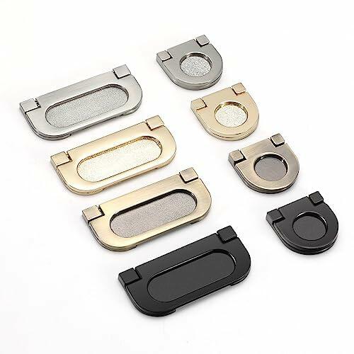 Evionlin Flush Pull Handles 2 Pack Black Recessed Drawer Cabinet Pulls by Deal US