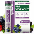 Quench Pre Workout Tablets Energy Focus Hydration Vegan 30ct EXP 04/2026 by Deal US
