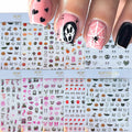 Halloween 5D Nail Art Decals Spider Web Ghost 3D Self Adhesive 2 Sheets by Deal US
