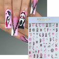 Halloween 5D Nail Art Decals Spider Web Ghost 3D Self Adhesive 2 Sheets by Deal US