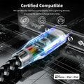 MenoSupp iPhone Charger 3 Pack 10FT Nylon Braided Lightning Cable BlackWhite by Deal US