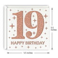 MAGJUCHE Rose Gold 19th Birthday Card Laser Cut Glitter Girl Gift by Deal US