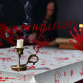 Newwiee Halloween Bloody Tablecloth Blood Handprint Zombie Decor 102x51in by Deal US