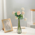 Glass Vase 8.6in Ribbed Design Wedding Centerpiece Floating Candle Gray by Deal US