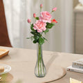 Glass Vase 8.6in Ribbed Design Wedding Centerpiece Floating Candle Gray by Deal US