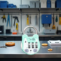 WsjiaboFux Green 3-Digit Combination Padlock Stainless Steel High Strength by Deal US