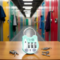 WsjiaboFux Green 3-Digit Combination Padlock Stainless Steel High Strength by Deal US