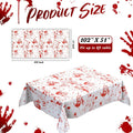 Newwiee Halloween Bloody Tablecloth Blood Handprint Zombie Decor 102x51in by Deal US