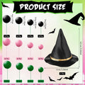 Leinuosen 97 Pcs Witch Party Supplies Pink Green Balloons Mini Toppers Black Hat by Deal US
