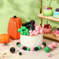 Leinuosen 97 Pcs Witch Party Supplies Pink Green Balloons Mini Toppers Black Hat by Deal US