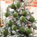 Liliful Velvet Christmas Balls Ornaments Green 3.15 Inch 15 Pcs by Deal US