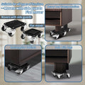 Heavy Duty Furniture Movers 4 Wheels 2000lbs Load Capacity Black Set by Deal US