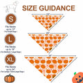 THLOH Fall Dog Bandanas 2 Pack Reversible Pumpkin Leaf Orange Large by Deal US