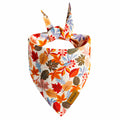 THLOH Fall Dog Bandanas 2 Pack Reversible Pumpkin Leaf Orange Large by Deal US