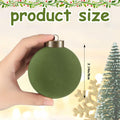 Liliful Velvet Christmas Balls Ornaments Green 3.15 Inch 15 Pcs by Deal US