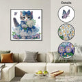 WSLWXSHM 5D Cat Diamond Art Kit 12x12in Crystal Rhinestones Animal by Deal US