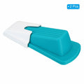PATIKIL 4 Pcs Large Blue Rubber Door Stoppers Wedge with Storage Box by Deal US