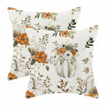 CXMEIFLY Fall Decor Pillow Covers Set of 2 18x18 Cream Pumpkin Floral by Deal US