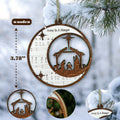 SOLMAYCO Christmas Nativity Ornaments Set of 5 Wooden Religious Decorations by Deal US