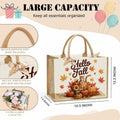 CHQIUCR Autumn Pumpkin Canvas Tote Bag Large Reusable Grocery Bag 16.7x12.5x7.5 by Deal US
