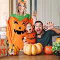 HEYFIZZ 3 PCS Pumpkin Costume Poncho Set Halloween Orange Size Adult by Deal US
