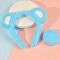 MUKOSEL Bear Ears Headband & Tail Set Animal Costume Blue Standard Size by Deal US