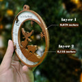 SOLMAYCO Christmas Nativity Ornaments Set of 5 Wooden Religious Decorations by Deal US