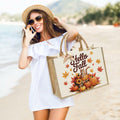 CHQIUCR Autumn Pumpkin Canvas Tote Bag Large Reusable Grocery Bag 16.7x12.5x7.5 by Deal US