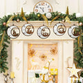 SOLMAYCO Christmas Nativity Ornaments Set of 5 Wooden Religious Decorations by Deal US