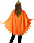 HEYFIZZ 3 PCS Pumpkin Costume Poncho Set Halloween Orange Size Adult by Deal US