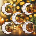 SOLMAYCO Christmas Nativity Ornaments Set of 5 Wooden Religious Decorations by Deal US