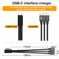 Wosixima USB-C 3-in-1 Charging Cable 4ft Black for iPhone 16/15 Pro Max Samsung by Deal US